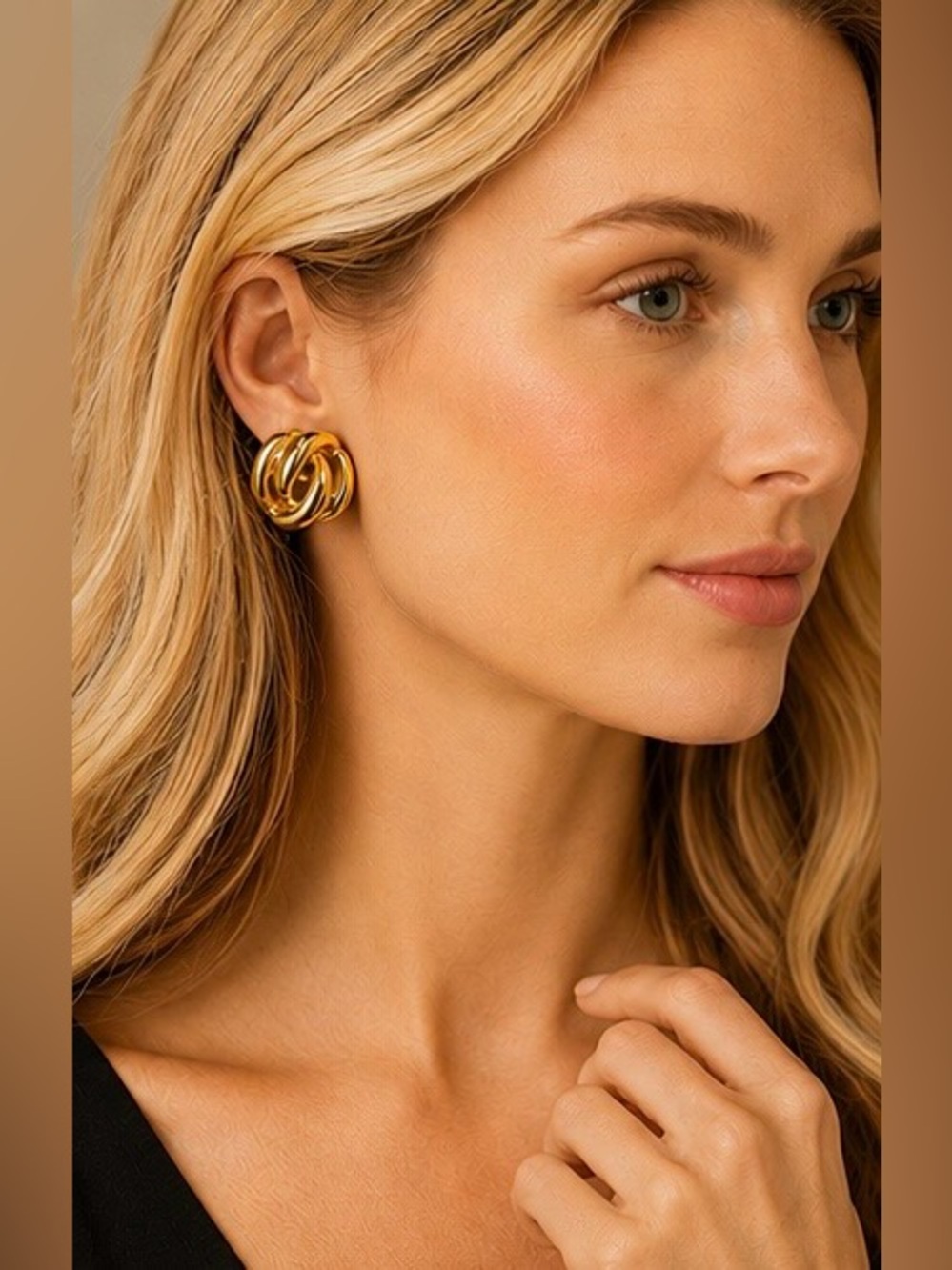 💛Vintage Gold finish, Sculptural Knot,🪢 Clip-On Earrings💛